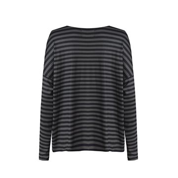 Liberté - Alma Ls-Top - Dark Grey Black Stripe 